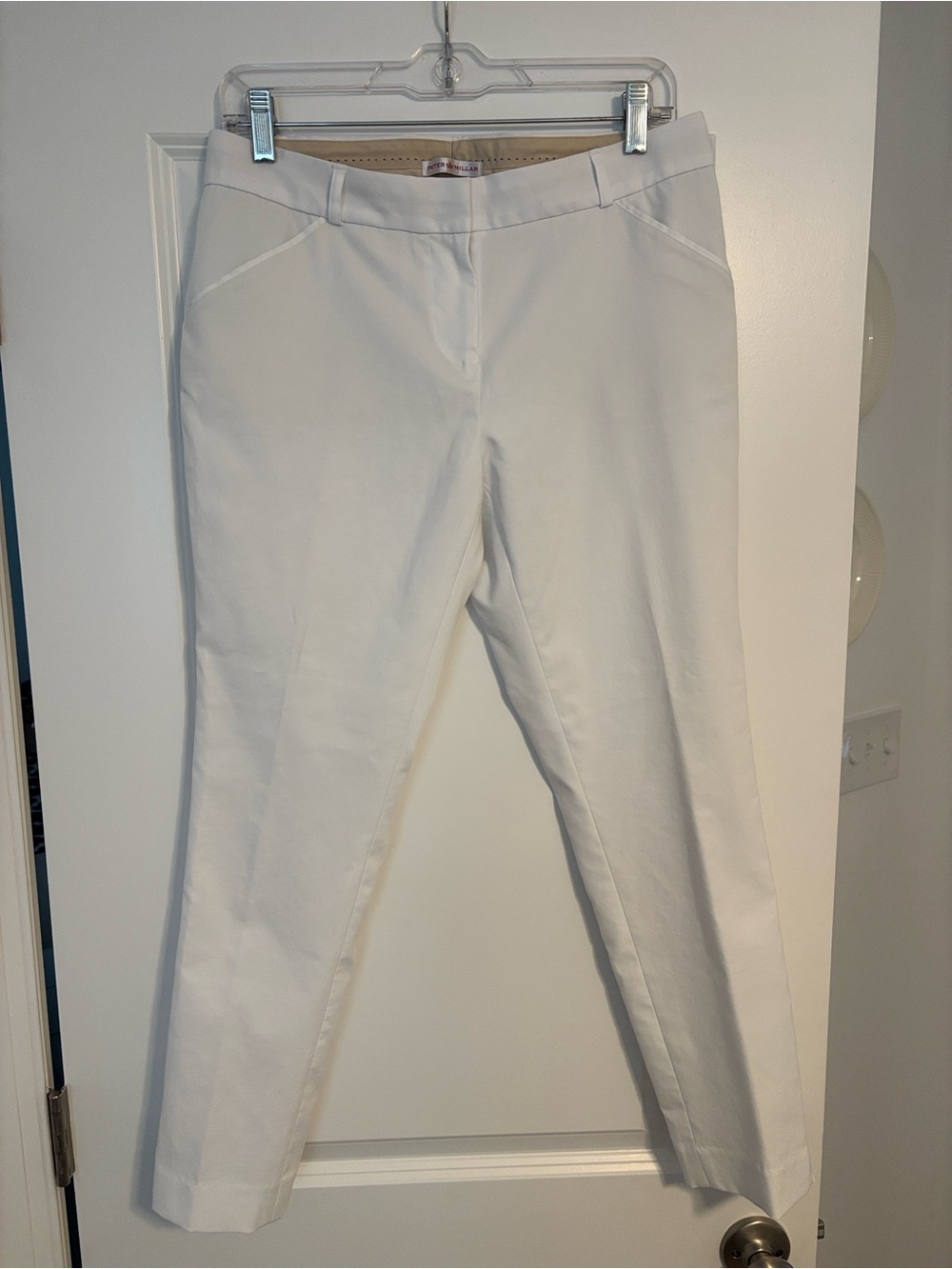Peter Millar White Cropped Tailored Ankle Pants